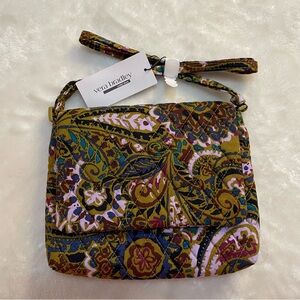 NWT Vera Bradley Small Flap Hipster Paisley Crossbody Bag - Olive, Magenta, Teal